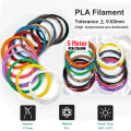 5 Meter 1.75mm PLA Filament for 3D printers & 3d Pen Filament PLA Filament 3D pen wire pen filament. 