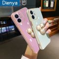 dienya For Samsung Galaxy A10 Case Cartoon Mickey Bracket New Design Plating Casing Full Lens Cover Camera Shockproof Back Cover Soft Protection Cases. 