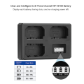 NP-FZ100 NPFZ100 Battery 3 Slot Charger Camera Alpha A7R3 A6600 A6700 A7M3 ARR4 A7R4 A7R5 A7III ZV-E1 FX3 Replacement Spare Parts. 