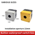 Waterproof button box switch control box 12345 hole industrial switch indicator box 22mm. 
