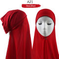 Ready-to-Wear Chiffon Georgette Hijab with Stitched Jersey Cap - Pinless, Instant Style for Women. 