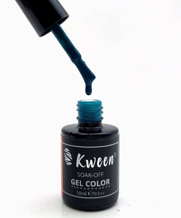 KWEEN%20Gel%20Nail%20Polish%20,%20Teal%20Blue%20Color%20Soak%20Off%20UV%20LED%20Long-Lasting%20Nail%20Gel%20Polish%20For%20Manicure%20-%20Image%204