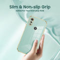 COROGI for Motorola Moto E6i Back Cover Luxury 6D Plating Frame Square Shiny Cases Camera Lens Protection Soft Silicone Protective Phone Case for Girl Boy. 