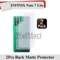 2 Pcs Set - Infinix Note 7 Lite Matte Back Protector. 