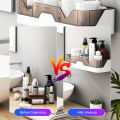 Bathroom Floating Shelves Wall-mounted - Hole-free No Drilling Design Rack Kitchen Novel Kitchen Accessories Storage Organizer. 