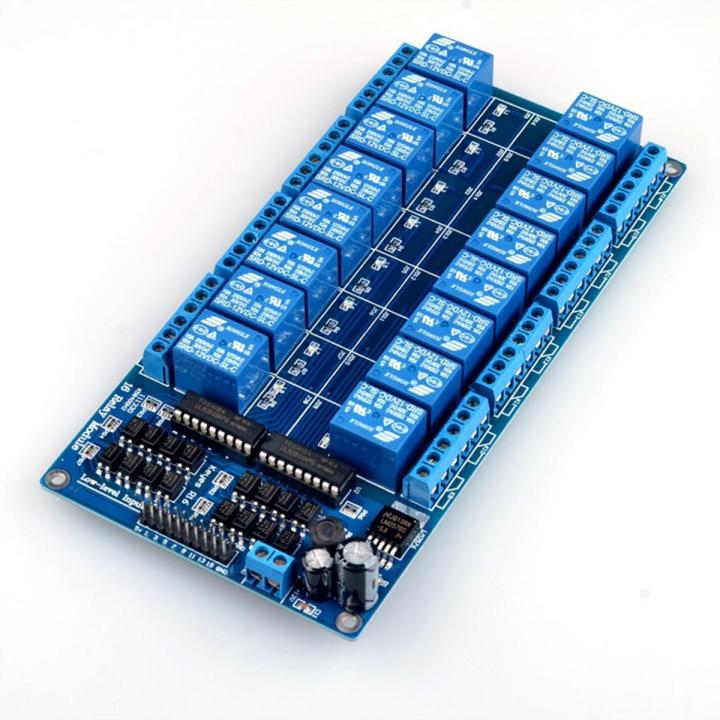 16 Channel 12v Relay Module - Optocoupler Low Level Trigger Expansion Board Compatible with Arduino and Raspberry