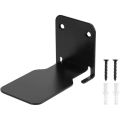 Stainless Steel Wall Mounted Book Shelves Holder Organizer Accessory Parts (Black). 