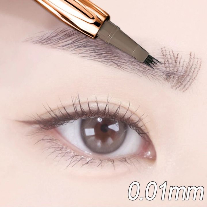 4 Point Eyebrow Pencil Outline Shadow Eyeliner Waterproof Lasting 0.01mm Liquid Eyebrow Pencil Korean Makeup Cosmetic
