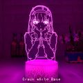 New Led Night Light Zero Two Figure Table 3d Lamp for Bed Room Decor Light Anime Waifu Gift Darling In The Franxx Zero Two Lamp. 