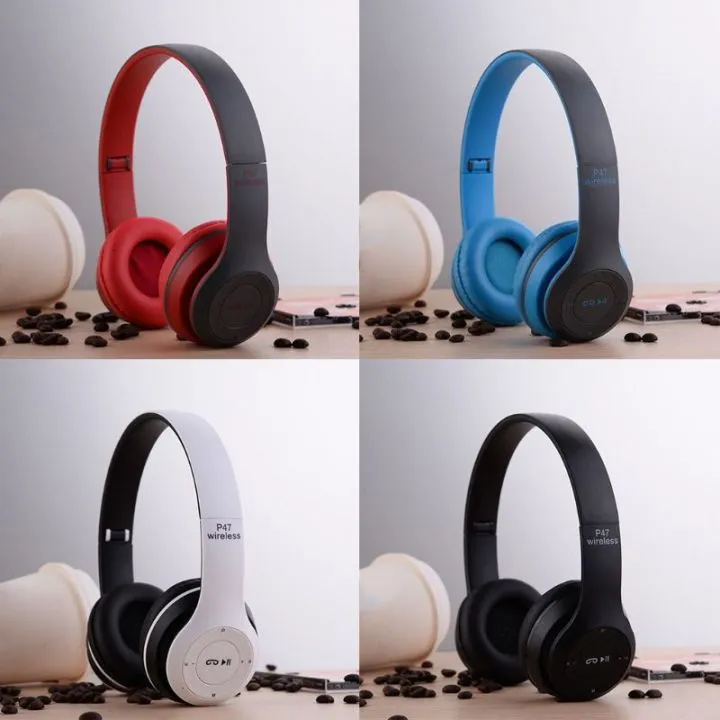 Wireless%20Headphones,%20P47%20Bluetooth%20Foldable%20Headset%20with%20Microphone%20Support%20FM%20Radio%20TF%20for%20PC%20TV%20Smart%20Phones%20&%20Tablets%20Etc%20-%20Image%202