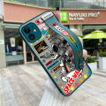 JIUMOO for iPhone 6s Plus Case Fashion Tide Cool Space Astronaut With Wristband Thin Frosted Transparent Hard Phone Case Full Cover Camera Silicone Softcase Pattern Casing Shockproof Protection Cases. 