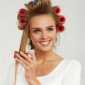 Pack of 6 Cling Hair Rollers & Curlers plastic(Medium). 