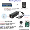 4-Pack 5V PoE Splitter, 48V to 5V 2.4A Adapter with Micro-USB Plug, for IP Camera,Tablets,for Raspberry Pi and More. 