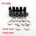 DC022B 5.5 x 2.1mm DC Power Jack Supply Socket Connector DC Female 2 Terminal 2 Pin Panel Mount Connector Plug Adapter 5.5*2.5. 