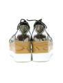Metallic Patent Leather Sneakers For Women. 