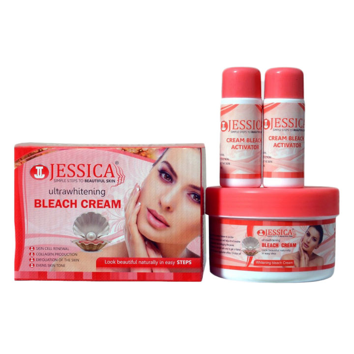 Jessica Ultra White Bleach Cream & Activator - Salon Pack