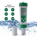 Water quality testing pen six-in-one EC conductivity TDS temperature salinity meter S.G specific gravity seawater swimming pool detector. 