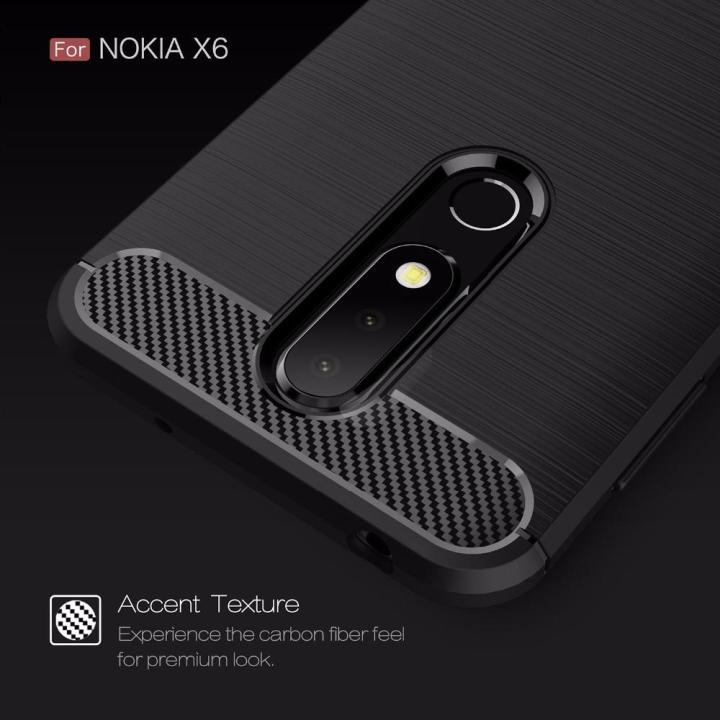 Nokia%206.1%20Plus%20Carbon%20Fiber%20Brush%20Mark%20Antishock%20Drop%20Resistance%20Silicon%20Tpu%20Case%20Back%20Cover%20-%20Image%206
