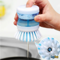 LapShp - Kitchen Soap Dispensing Palm Brush: Your Versatile Dish Cleaning Solution with Built-In Liquid Dispenser. Say Goodbye to Stubborn Grime on Dishes, Pots, Pans, and in the Sink. The Perfect Tool for an Effortless and Hygienic Kitchen Cleanup.. 