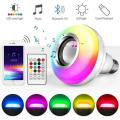 LED RGB Bluetooth Light Speaker Music Bulb with (Wireless Remote). 