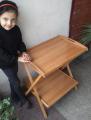 Portable Wooden Folding Table Double Portion. 