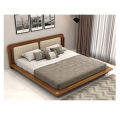 Lotus Premium Solid Wood bed with Brass Inlay. 