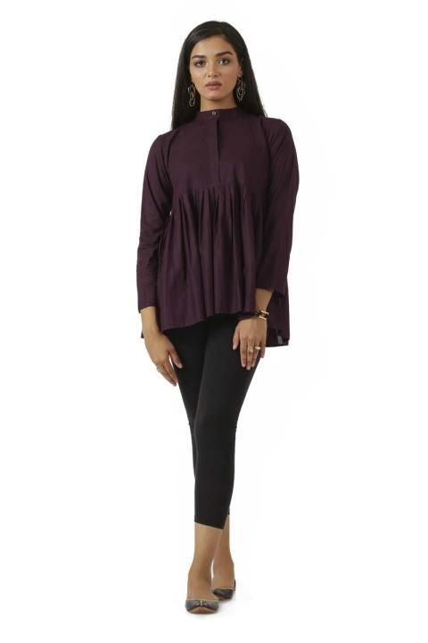 EGO Winter Collection 2019  Flying Eagle  Dark Purple Cotton Kurti For Women