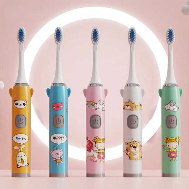 Paper Bear Unicorn Junior Electric Toothbrush for Kids Electric Toothbrush (Pink)