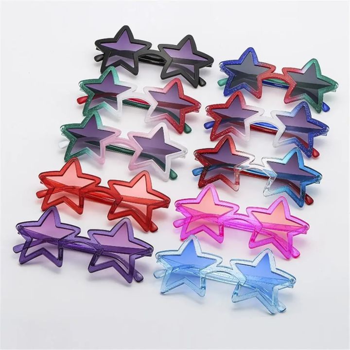 Fashion Unique Pentagram Sunglasses Christmas Party Star Shape Sun Glasses for Women Men Shining Shades Xmas Festival Eyewear