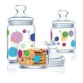 Luminarc Glass Jars - 1000 ml, 750 ml, 500 ml, Set of 3, Multicolor. 
