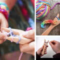 Fork Type Wooden Knitting Tools DIY Weaving for Bracelet Necklace Braided. 