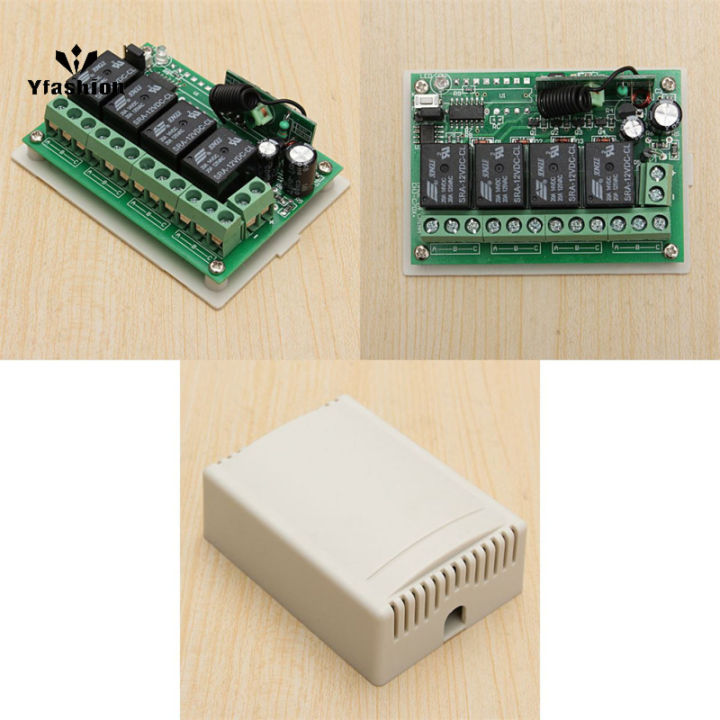 DC 12V Remote Control Switch 4 Way Wireless Remote Control Switches Momentary Switch For Wireless Control More