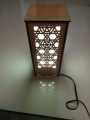 Table Lamp, Wooden Square Laminated MDF, Laser Cut, Home Decor. 