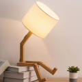 BRASNZ HAITRAL Wooden Table Lamp Creative Adjustable Stand for Bedrooms. 