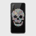 Vivo_S1 Cover - SkinLee HQ Infinity Glass Case (Soft) - Floral Skull - SKINLEE-369-1-641-411. 