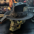 Creepy Cowboy Hat Halloween Costume Hat Western Style Hat Skull Cowboy Hat Stylish Ornament Halloween Cowboy Hat. 