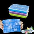 Easy Push Pop out Square Silicon Ice Cubes 15 Cubes Tray WITH LID. 