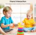 Cute Duck Shaped Pile Up Ring Tower Ring Toss Game For Kids. 