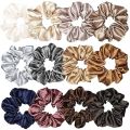 Pack of 5/10 Luxury Satin Scrunchies for women girls Silk Pastel colors, Hair Ties combo, Anti-Hair-Breakage, Hair Scrunchie Set for Girls. 