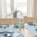 IKEA KORKEN Water Bottle with stopper, clear glass and patterned, 1.0 L / 1000 ML for Milk, Juice and decoration. 
