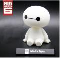 2022 NEW Big Hero 6 Baymax Toy Model Dolls PVC 12cm Lovely Cute Automobile Head Shaking Action Figure GIFT. 