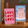 【Amnber Berry Mall】Ins Pink Strawberry Cake postcards Photo Props Background Decorative Card Greeting Cards Message Cards 15 Sheets. 