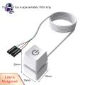 Fast Installation Power Button Vibrant Led Lights Computer Power Button Switch Cable for Desktop Pc Enhance Gaming Setup with Colorful External Power Control Easy to Install Use. 