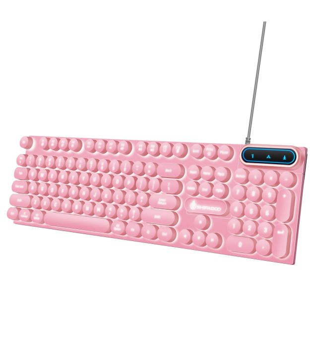 D500%20Punk%20Wired%20USB%20Mouth%20Back%20Light%20Keyboard%20for%20Gamers%20Mouse%20Pink%20Suit%20Blue%20Punk%20round%20Parts%20Word%20Transparent%20Key%20-%20Image%205