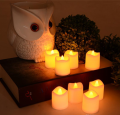(3 Pcs) LED Light Candle Tea LED Lights Mini LED Candle Lights Battery Powered Lamp Color Simulation Flameless Tea Light Home Decoration Items for Home Decor - Warm Light. 