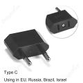EU Plug Adapter China CN America US To EU Euro European Russia BR Travel Adapter 2Pin Type C Power Adaptor AC Converter Socket. 