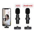 True Wireless Microphone With Noise Cancellation Reduction 20 Meter Long Range Portable Audio Video Recording For Type C Lightning_Port Live Game Video Shooting_Streaming Vlogging_Youtube Video For Mobile Phone Camera_iPhone  K9. 