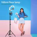 16cm Ring Light for Tiktok Led Selfie Ring Light with Long Tripod Stand 7ft , Mini Led Camera Light with Cell Phone Holder & 3 Light Mode, Led Circle Light for Tiktok, Vlog, Live Stream, Makeup. 