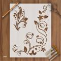 Tribal Flower Stencil Used for Wall Painting Wood, Fabrics, Scrapbook Coloring Embossed Album Decoration Card Template ID 507. 