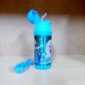 Disney Girls Cartoon Characters Stainless Steel Insulated, Vacuum Water Bottle With Straw for Schools Kids 350ml. 